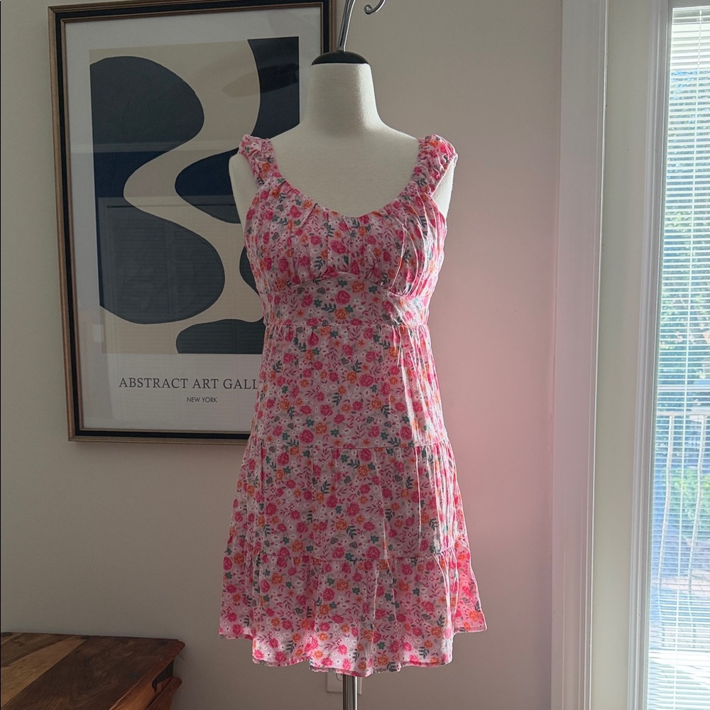 Derek Heart Pink Floral Mini Dress